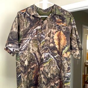 Camo Button Up Short Sleeve